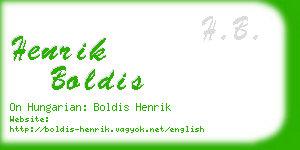 henrik boldis business card